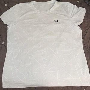 NWT.  Under Armour Off white / Light Gray Heatgear T-Shirt XXL